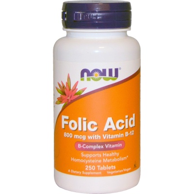 Витамины NOW Folic Acid 250 таблеток