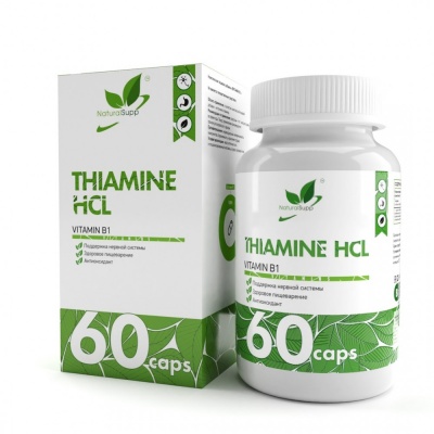 Витамины NaturalSupp Vitamin B1 (Тиамин гидрохлорид) 60 капсул