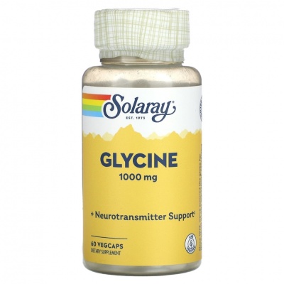 Аминокислота Solaray Glycine 1000 мг 60 капсул