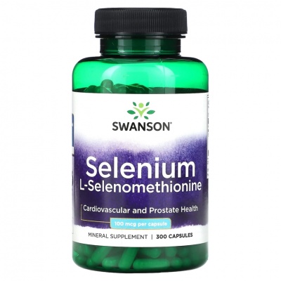 Витамины Swanson Selenium 100 мкг 300 капсул
